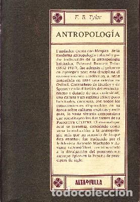 Livres d'occasion: ANTROPOLOGIA. TYLOR, E. B. FACSI-117