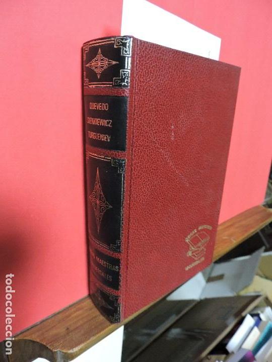 Libros de segunda mano: Quevedo/ Sienkiewicz/ Turgueniev. Col. Obras maestras universales.