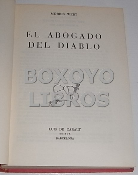 Libros de segunda mano: WEST, Morris. El abogado del diablo - Foto 2