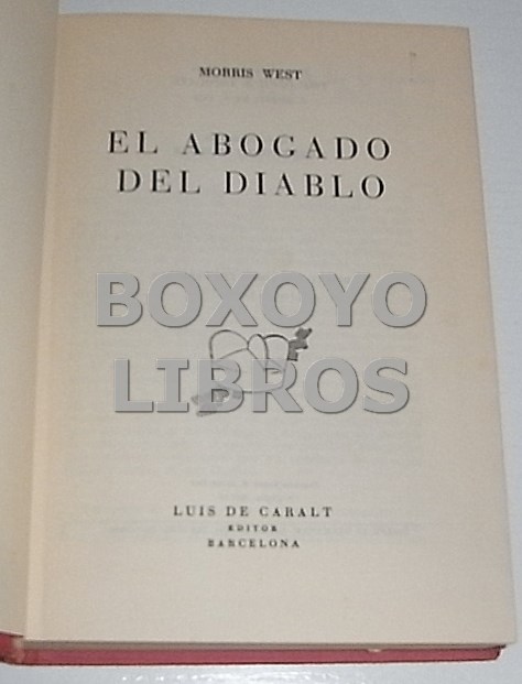 Libros de segunda mano: WEST, Morris. El abogado del diablo - Foto 2