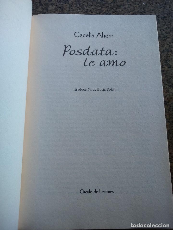 Libros de segunda mano: POSDATA : TE AMO -- CECELIA AHERN -- CIRCULO 2004 -- - Foto 1