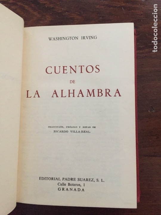 Libros de segunda mano: Libro Cuentos de la Alhambra. W.Irwing - Foto 2