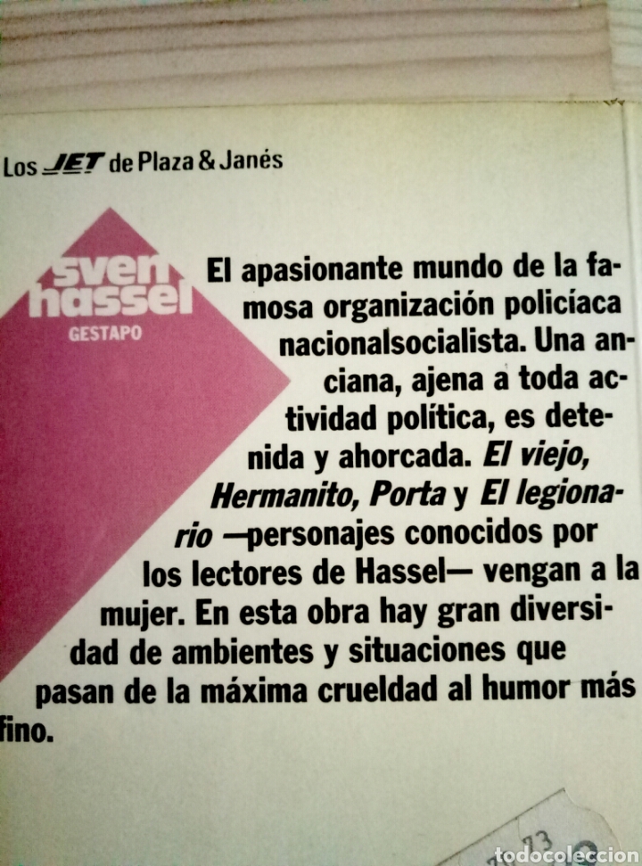 Libros de segunda mano: Gestapo. Sven Hassel. P&J - Foto 2