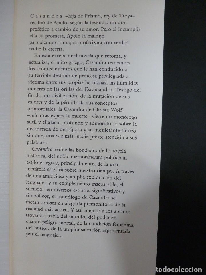 Libros de segunda mano: CHRISTA WOLF. CASANDRA. C&Iacute;RCULO DE LECTORES. - Foto 4