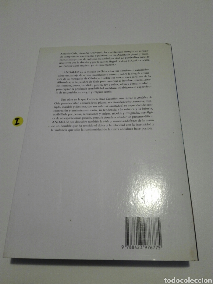 Libros de segunda mano: ANDALUZ. ANTONIO GALA. - Foto 2