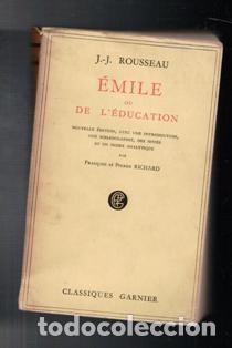 Libros de segunda mano: Emile ou de leducation. J.J. Rousseau - Foto 1