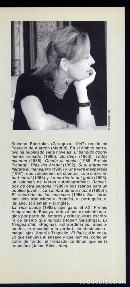 Libros de segunda mano: PUERTOLAS, Soledad.  Una vida inesperada.  1997. - Foto 3