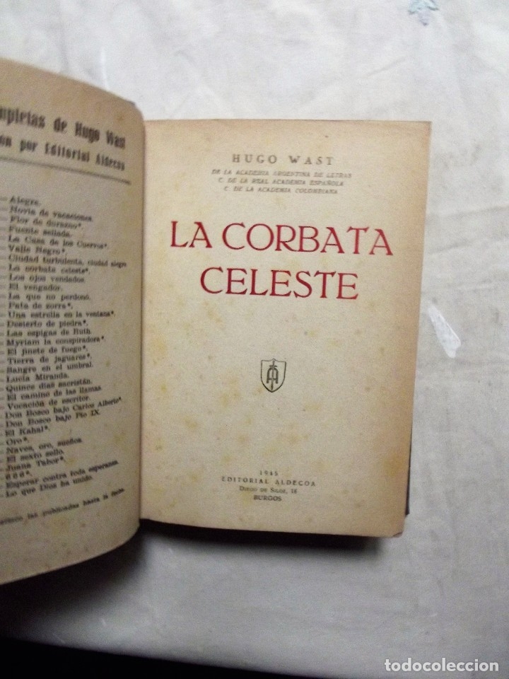 Libros de segunda mano: LA CORBATA CELESTE DE HUGO WAST - Foto 2