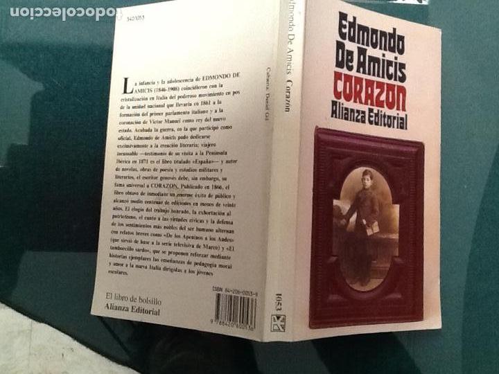 Libros de segunda mano: CORAZ&Oacute;N. EDMONDO AMICIS. ALIANZA EDITORAL - Foto 2