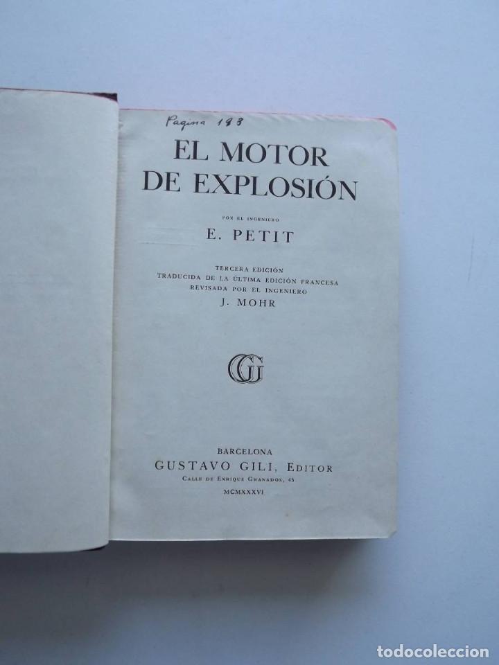 Libros de segunda mano: 1936, El Motor de Explosi&oacute;n, E. Petit - Foto 2