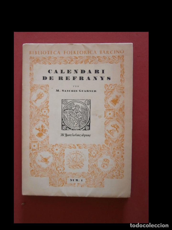 Libros de segunda mano: Calendari de refranys. M. Sanchis Guarner - Foto 1