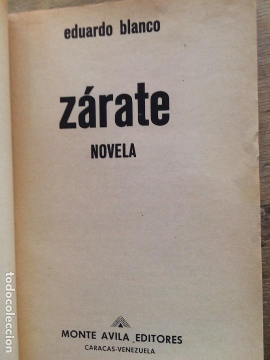Libros de segunda mano: Z&Aacute;RATE. EDUARDO BLANCO. - Foto 2