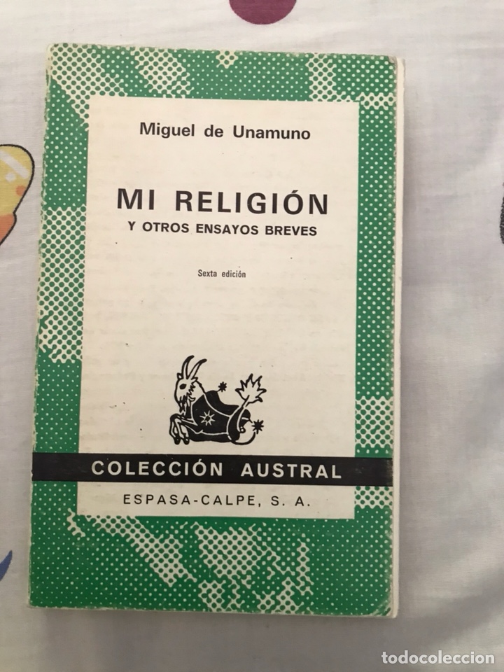 Libros de segunda mano: Miguel de unamuno mi religi&oacute;n y otros ensayos breves