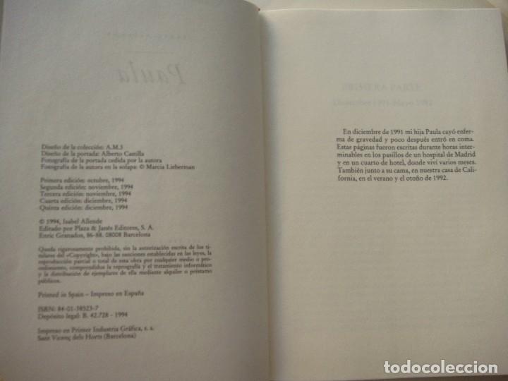 Libros de segunda mano: Paula, aut. Isabel Allende - Foto 2