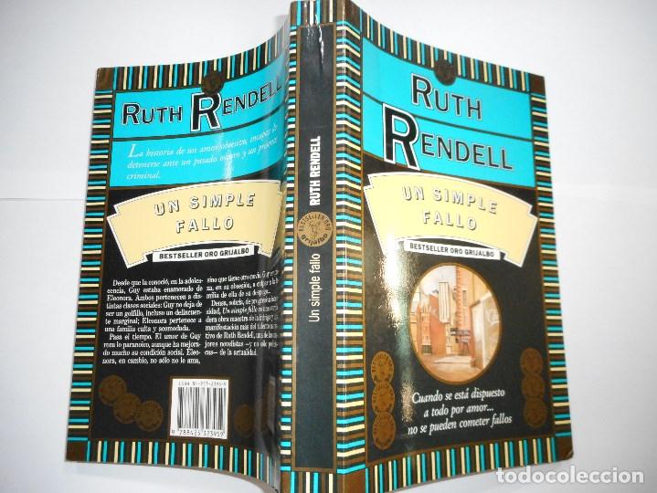 Libros de segunda mano: RUTH RENDAELL   Un simple fallo   Y90294 - Foto 1
