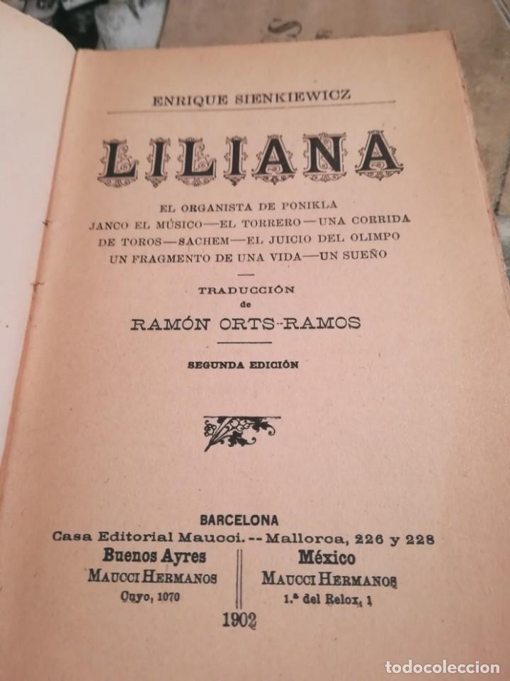 Libros de segunda mano: Liliana - E. Sienkiewicz - 1902 - Foto 3