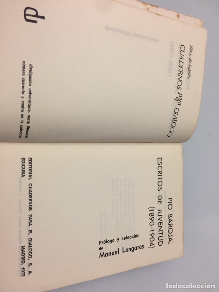 Libros de segunda mano: Libro Escritos de juventud. P&iacute;o baroja - Foto 3