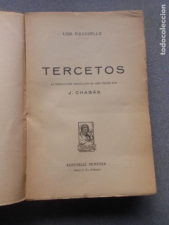 Libros de segunda mano: TERCETOS. LUIS PIRANDELLO. - Foto 2