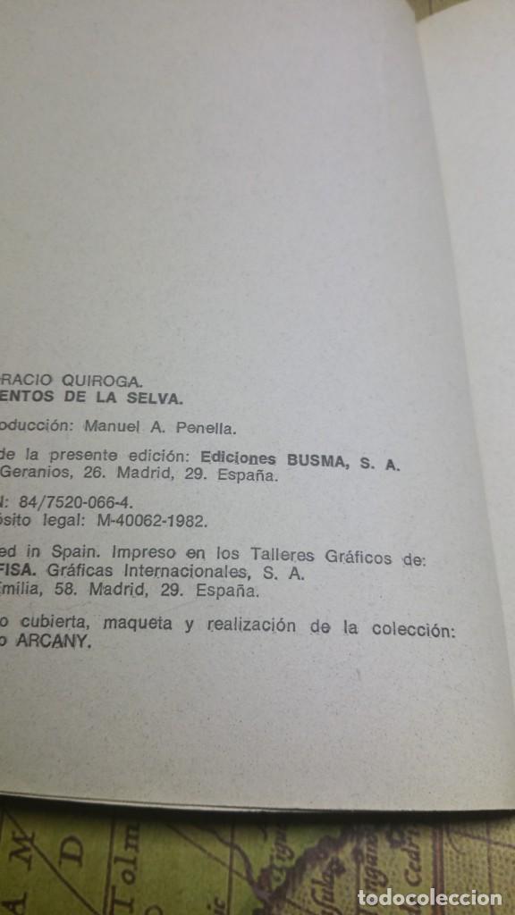 Libros de segunda mano: CUENTOS DE LA SELVA. HORACIO QUIROGA. BUSMA 1982. - Foto 3