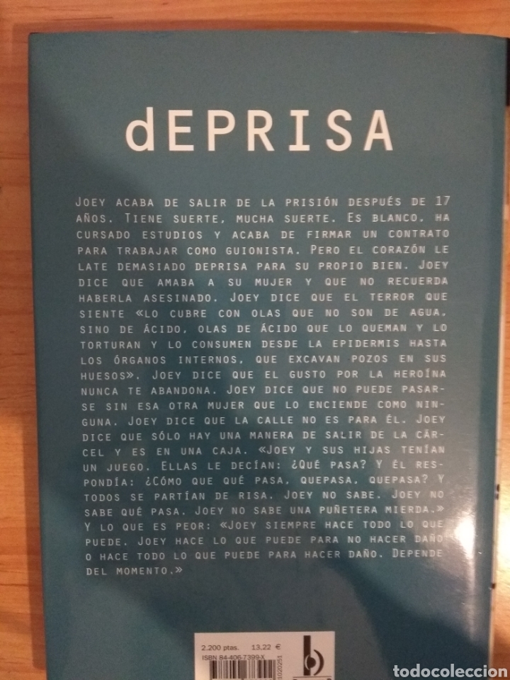Libros de segunda mano: Deprisa. Joel Rose. Ediciones B - Foto 2