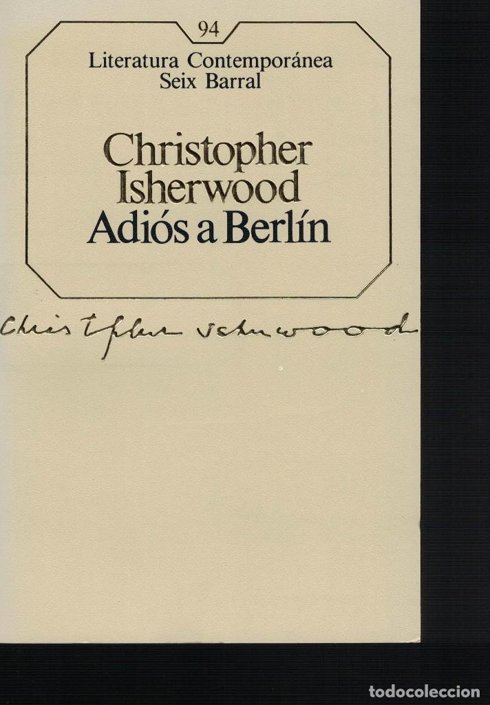 Libros de segunda mano: Christopher Isherwood, Adi&oacute;s a Berl&iacute;n - Foto 1