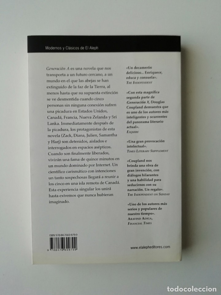 Libros de segunda mano: GENERACI&Oacute;N A - DOUGLAS COUPLAND - ED.  EL ALEPH - 2011 - Foto 2