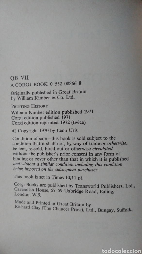 Libros de segunda mano: QB VII. Le&oacute;n Uris. En ingl&eacute;s. - Foto 5