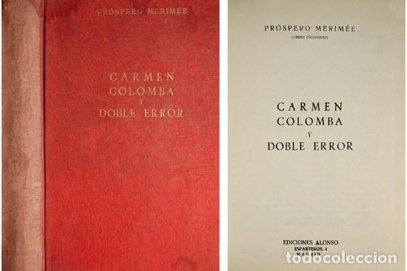 Libros de segunda mano: MERIM&Eacute;E, Prosper.  Carmen. Colomba. Doble error.  1966. - Foto 1