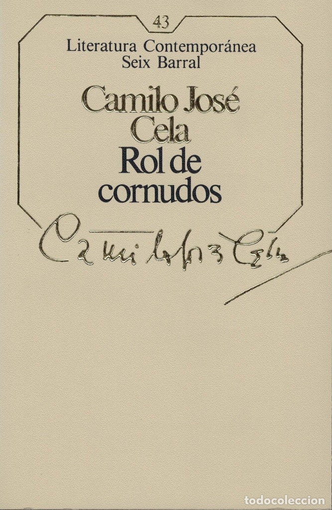 Libros de segunda mano: Camilo Jos&eacute; Cela, Rol de cornudos - Foto 1