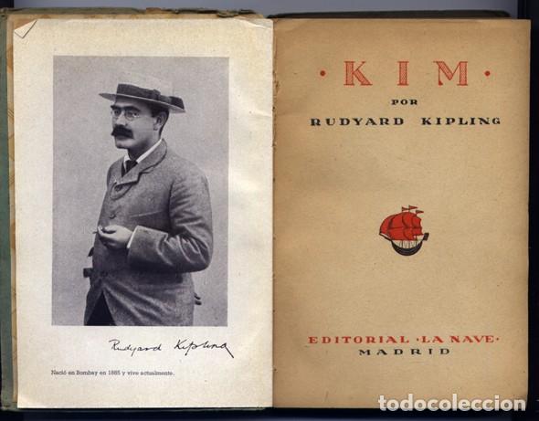 Libros de segunda mano: KIPLING, Rudyard.  Kim. 1941. - Foto 2