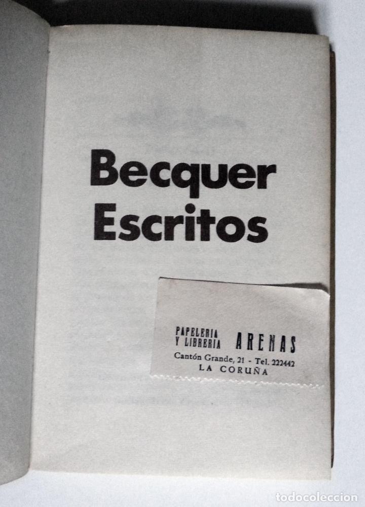 Libros de segunda mano: ESCRITOS | BECQUER | ADIAX 1983 (1&ordm;ED) - Foto 2