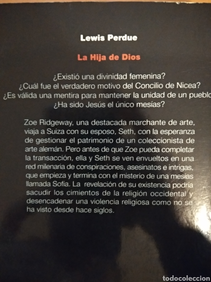 Libros de segunda mano: La hija Dios. Lewis Perdue. - Foto 2