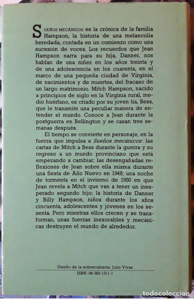 Libros de segunda mano: Jayne Anne Phillips . Sue&ntilde;os mec&aacute;nicos - Foto 2