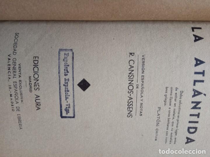 Libros de segunda mano: La Atlantida, Pierre Benoit. Ediciones Aura.1940 - Foto 4
