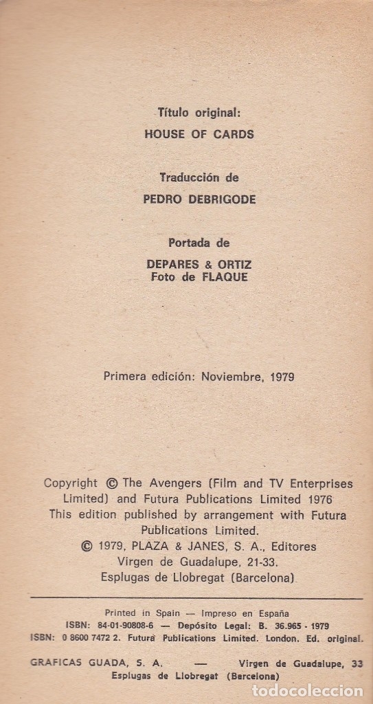 Libros de segunda mano: Libros. Peter Cave. Castillo de Naipes. 1976 - Foto 2