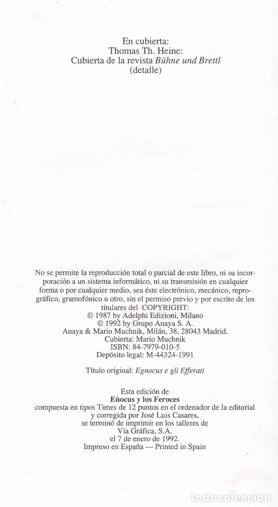 Libros de segunda mano: Libros. Fabrizio Dentice. E&ntilde;ocus y los Feroces. 1992 - Foto 2