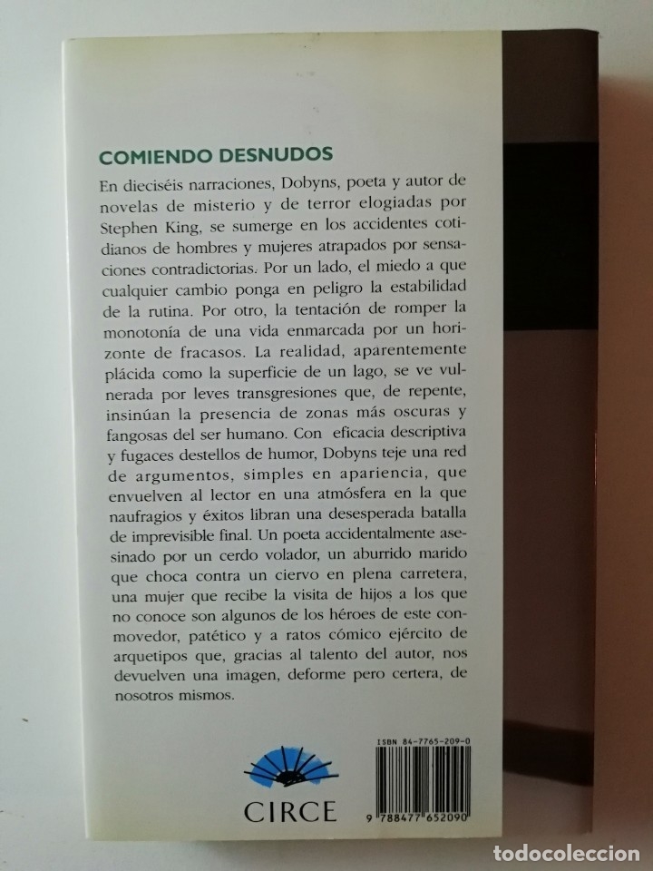 Libros de segunda mano: COMIENDO DESNUDOS - STEPHEN DOBYNS - ED CIRCE 2003 - Foto 2