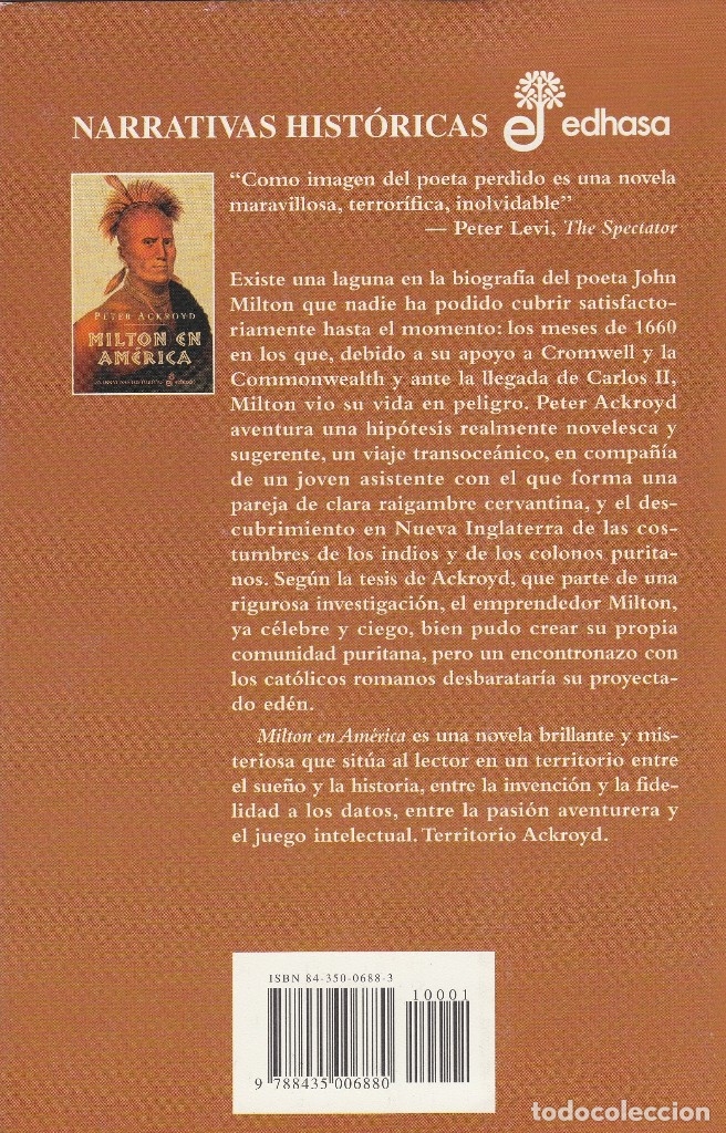 Libros de segunda mano: Libros. Peter Ackroyd. Milton en Am&eacute;rica. 2001 - Foto 3