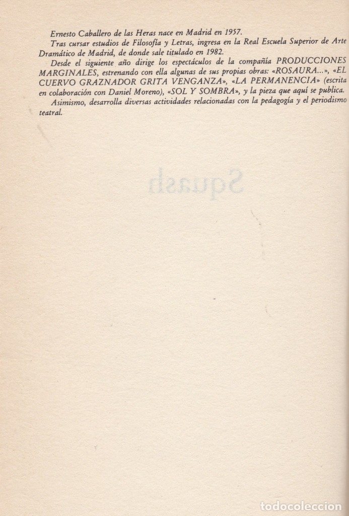 Libros de segunda mano: Libros. Ernesto Caballero. Squash. 1989 - Foto 2