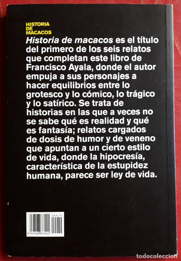 Libros de segunda mano: Francisco Ayala . Historia de macacos - Foto 2