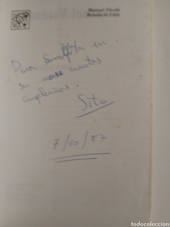 Libros de segunda mano: BALADA DE CA&Iacute;N/MANUEL VICENT - Foto 3