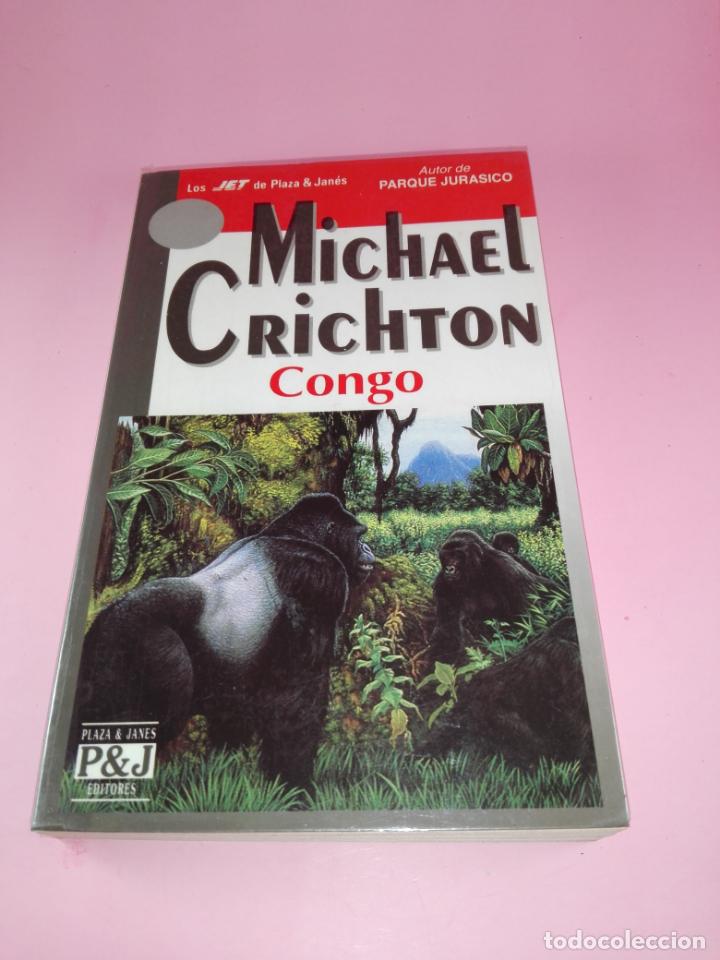 Libros de segunda mano: LIBRO-CONGO-MICHAEL CRICHTON-PLAZA&JAN&Eacute;S-FORRADO-4&ordf;EDICI&Oacute;N-1995-PERFECTO ESTADO