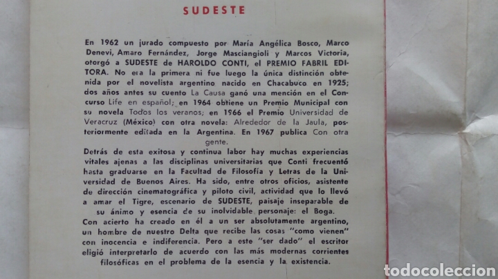 Libros de segunda mano: Sudeste. Haroldo Conti. - Foto 3