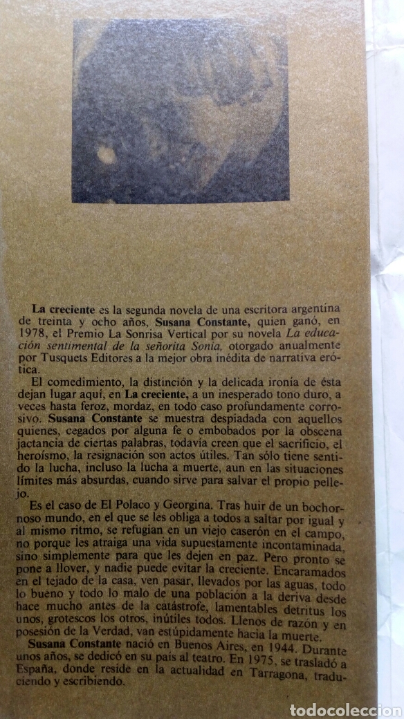 Libros de segunda mano: La creciente. Susana Constante. - Foto 3