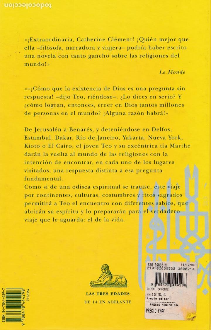 Libros de segunda mano: El viaje de Teo / Catherine Cl&eacute;ment - Foto 2
