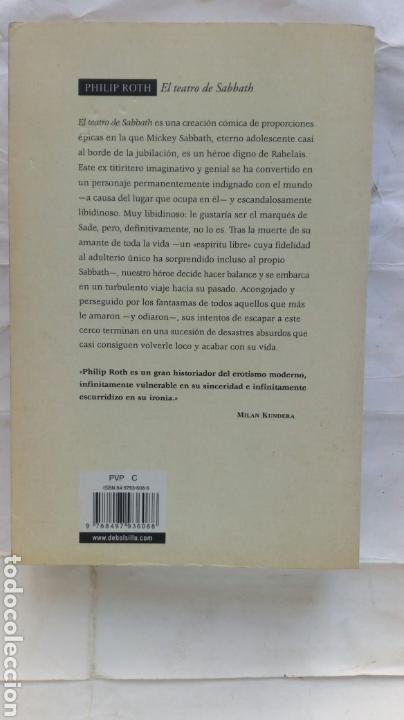 Libros de segunda mano: El teatro de Sabbath. Philip Roth. - Foto 2