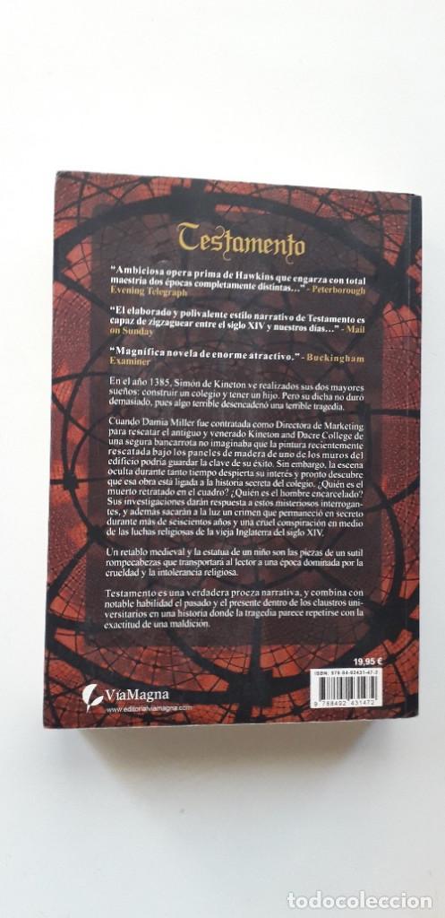 Libros de segunda mano: TESTAMENTO- ALIS HAWKINS - Foto 2