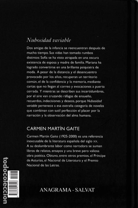 Libros de segunda mano: Nubosidad variable / Carmen Mart&iacute;n Gaite - Foto 2