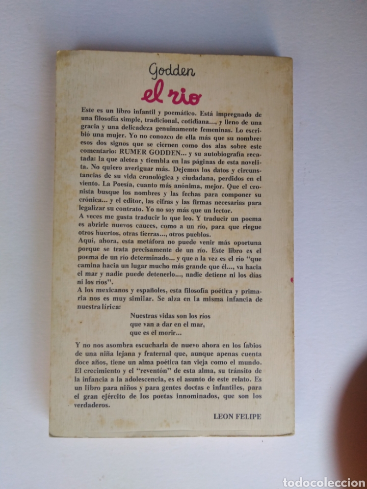 Libros de segunda mano: El R&iacute;o / GODDEN, Rumer - Foto 2