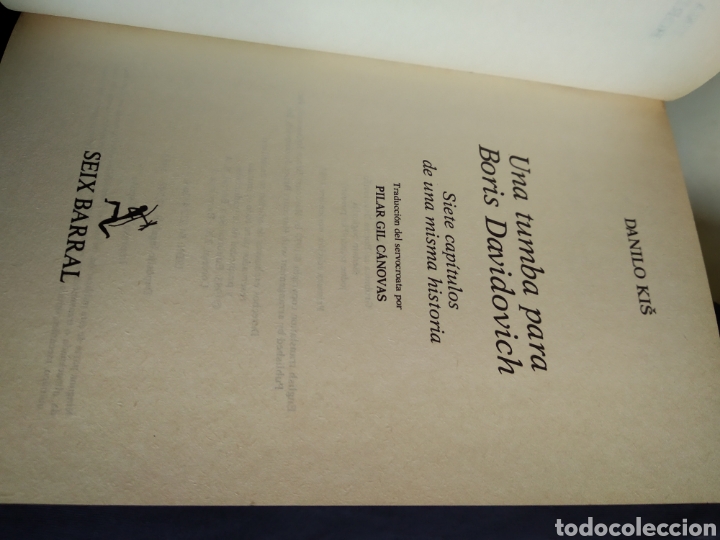 Libros de segunda mano: UNA TUMBA PARA BORIS DAVIDOVICH. DANILO KIS #0426 - Foto 2